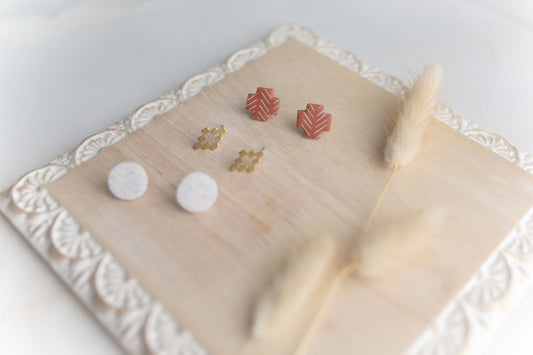 Clay earring | SW stud 3 pack | Southwest Collection