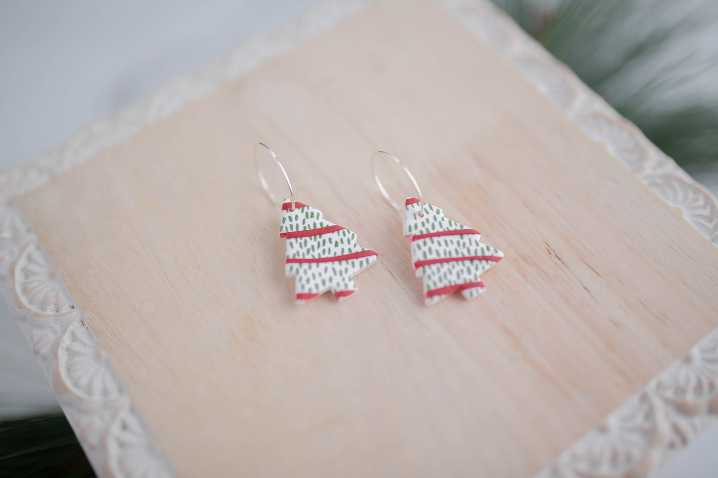 Clay Earring | Snack Cake Trees | Christmas Collection