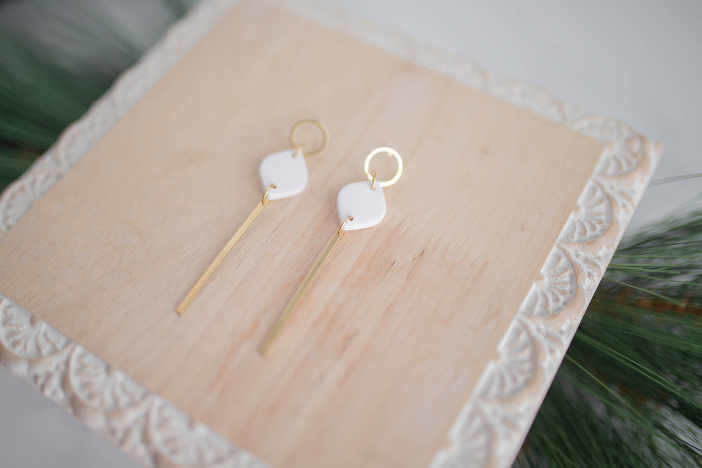 Clay Earring | Simple Christmas Dangles | Christmas Collection