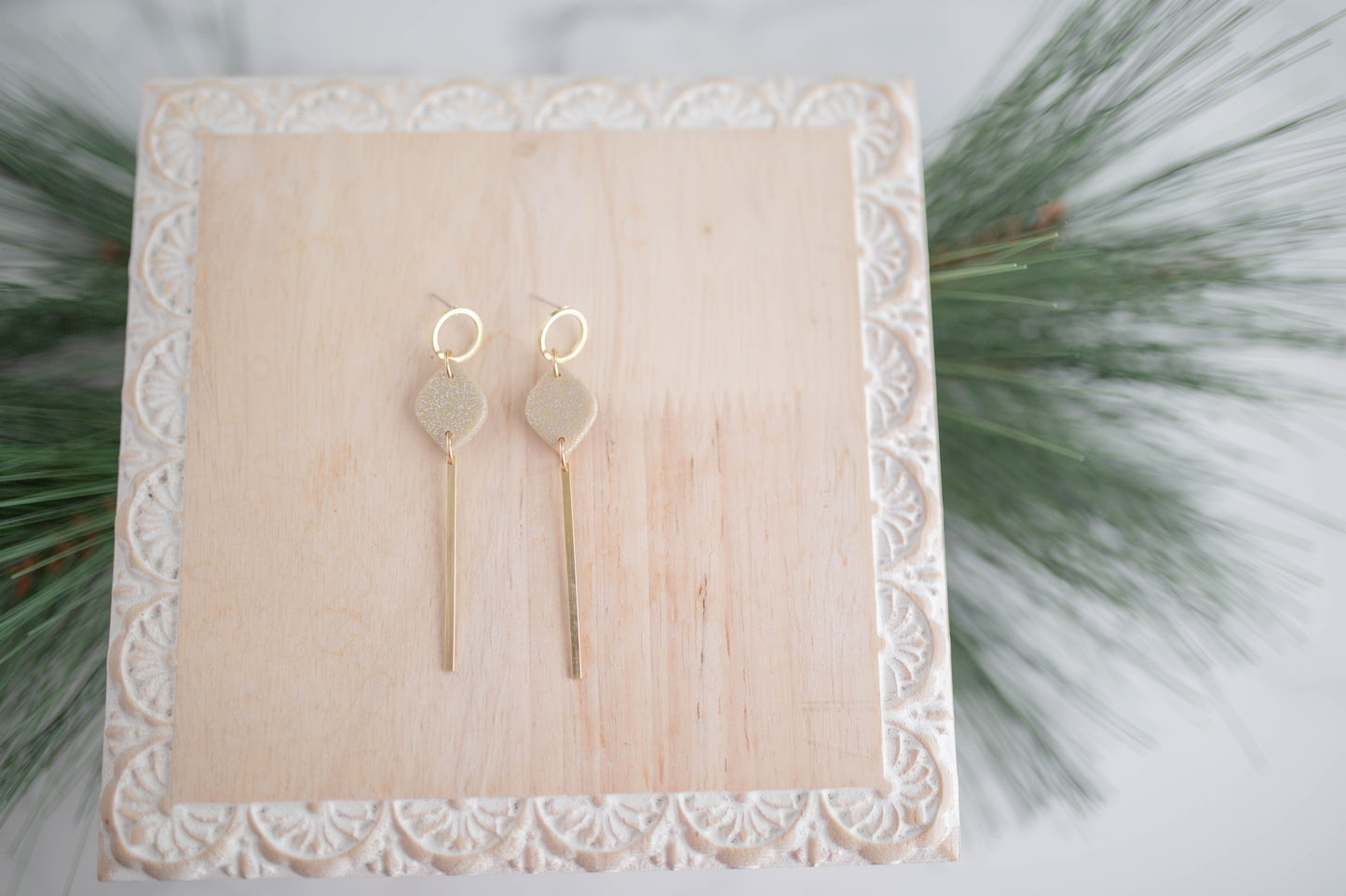 Clay Earring | Simple Christmas Dangles | Christmas Collection
