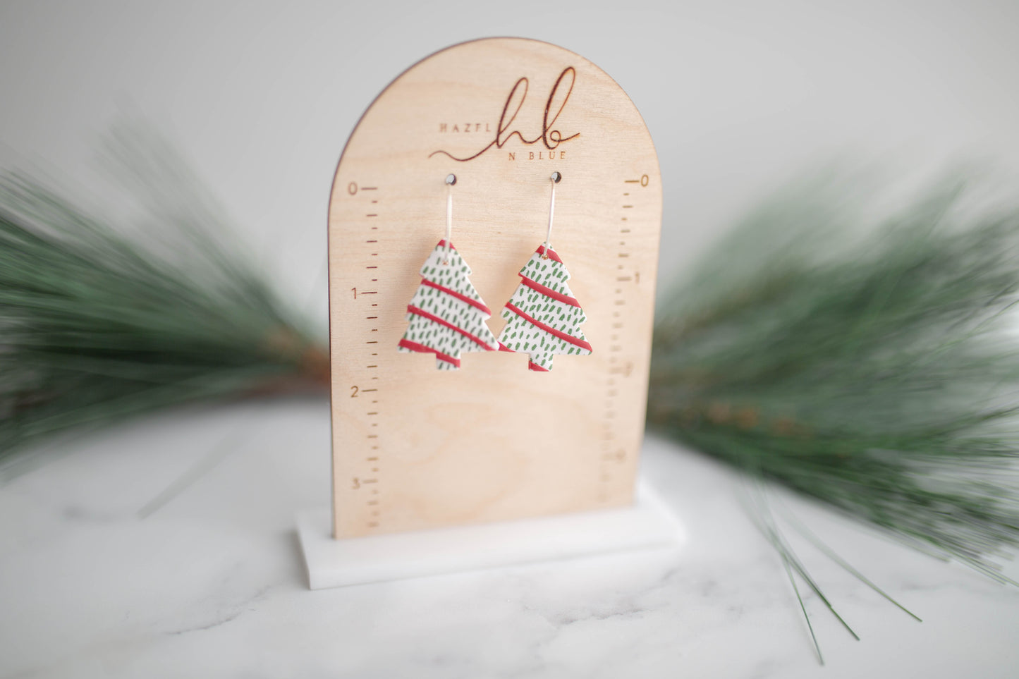Clay Earring | Snack Cake Trees | Christmas Collection