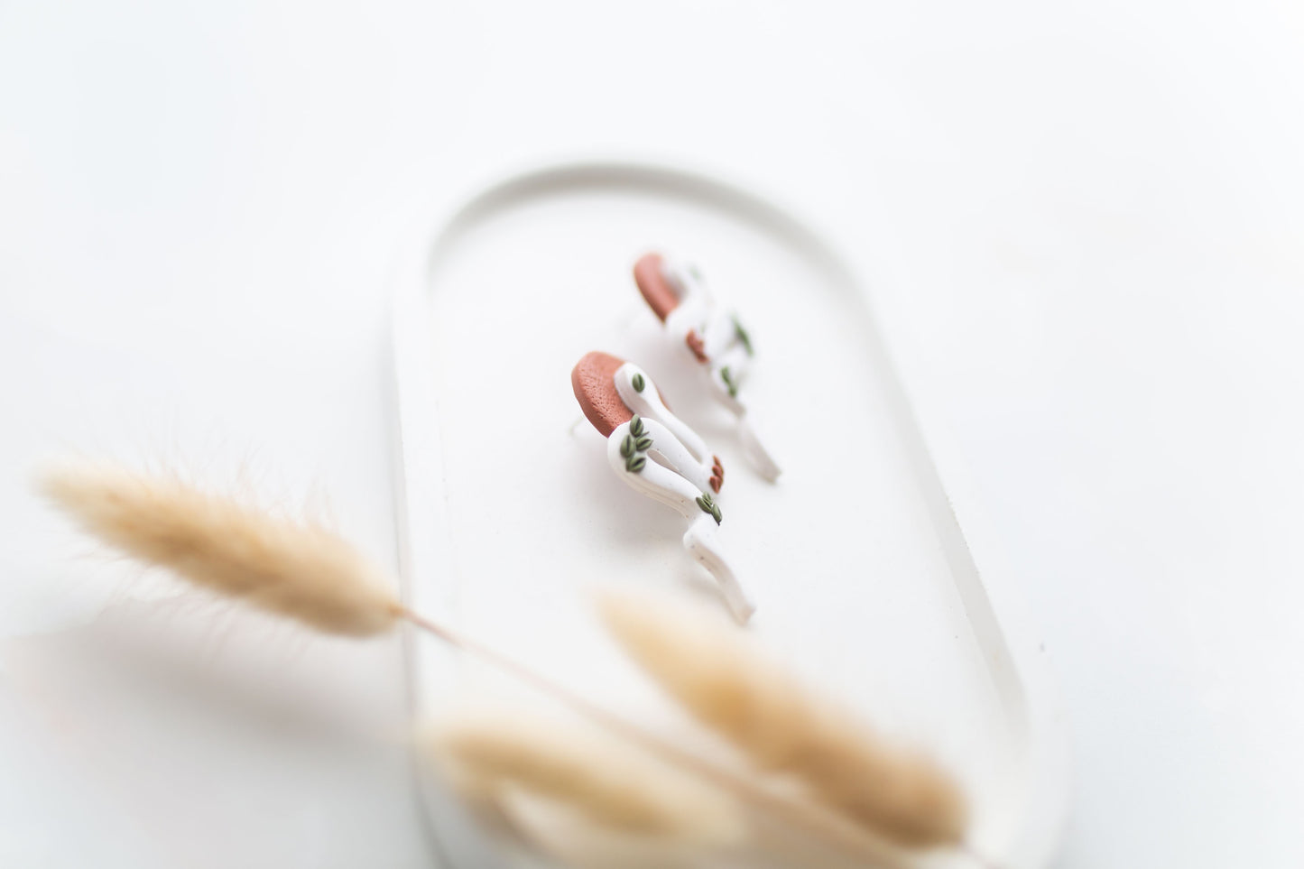 Clay earring | boho snake studs