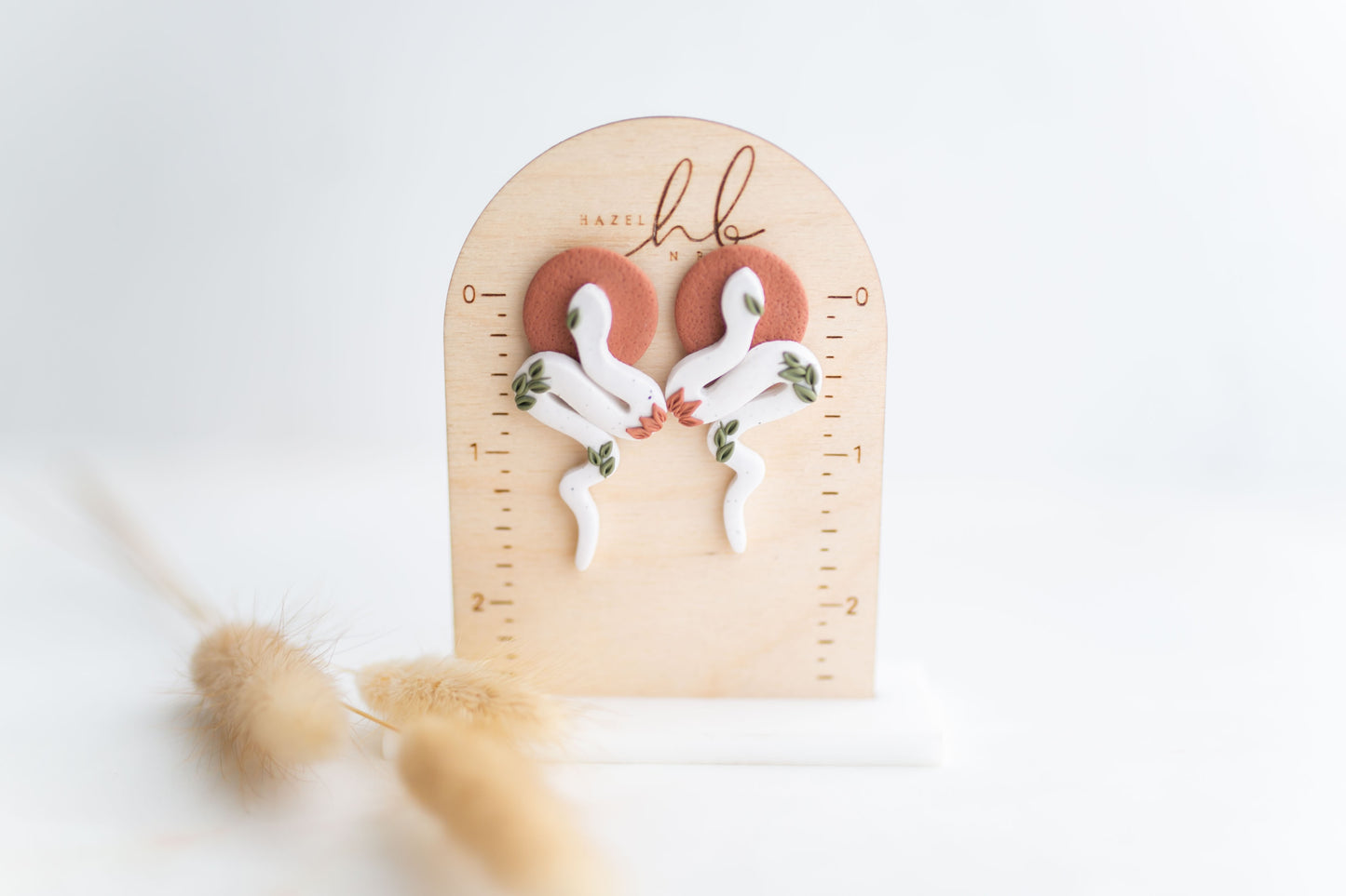 Clay earring | boho snake studs
