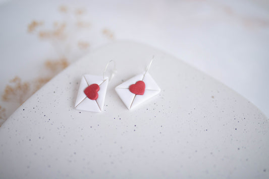 Clay earring | Valentine Hoops | Valentines Collection