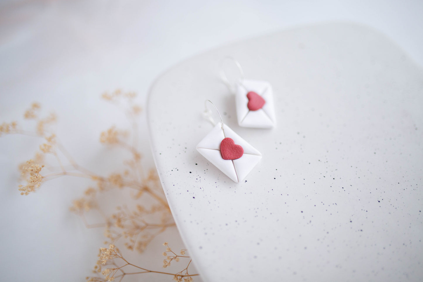 Clay earring | Valentine Hoops | Valentines Collection