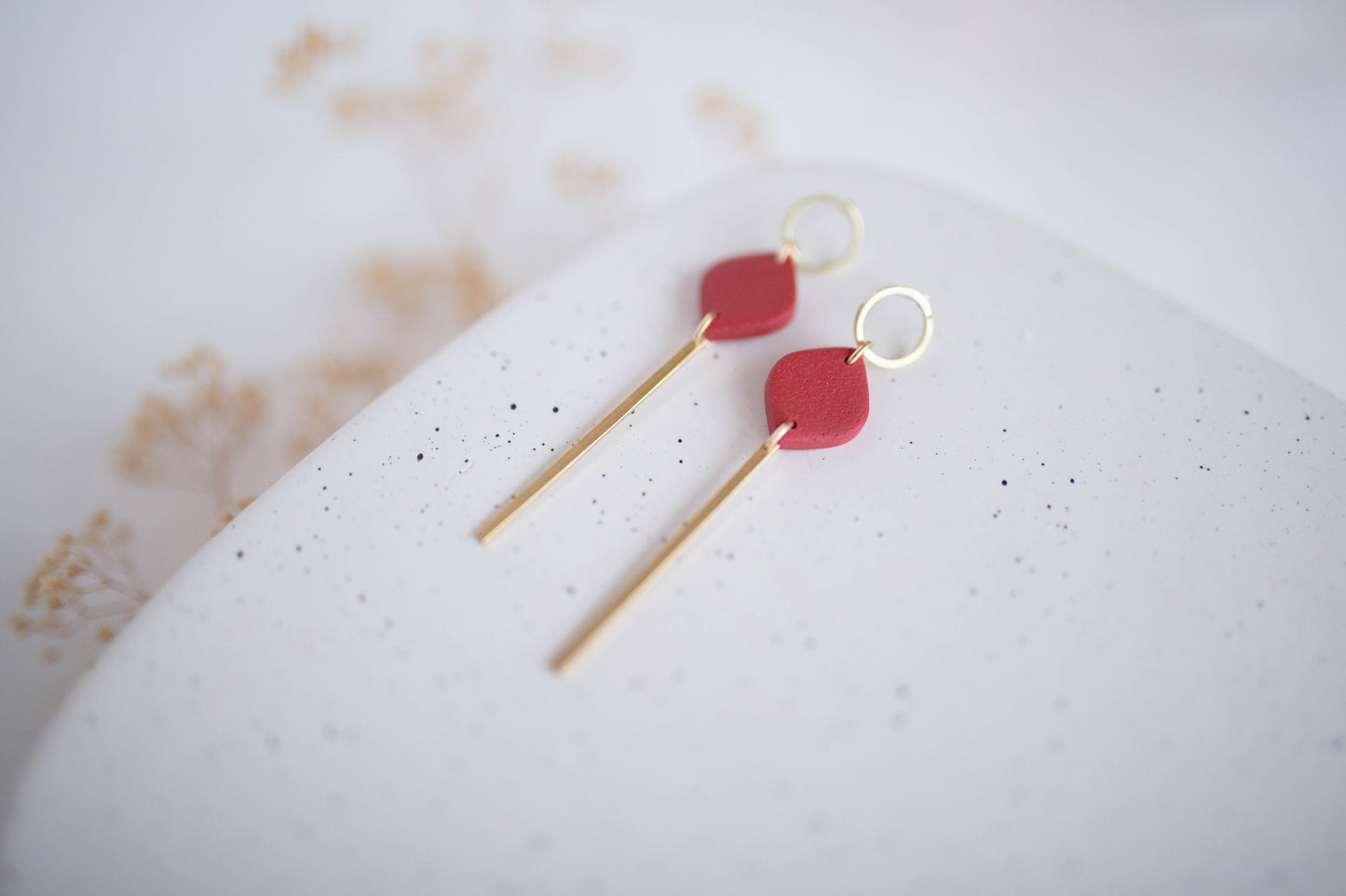 Clay earring | Simple Dangles | Valentines Collection