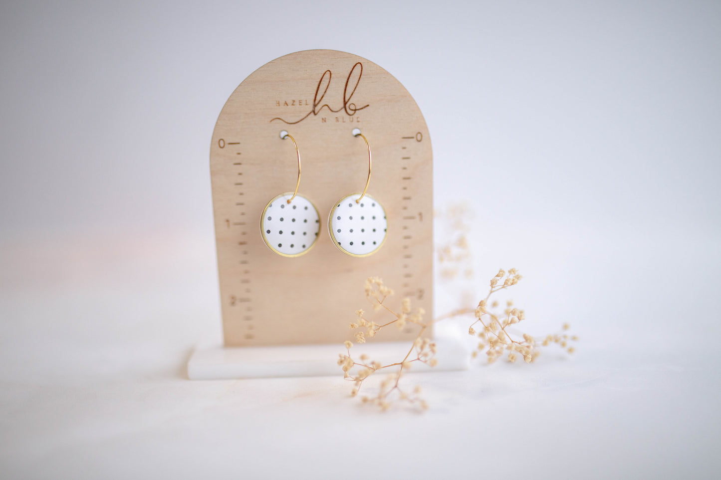 Clay earring | Polka Dot Mini Hoops | Valentines Collection