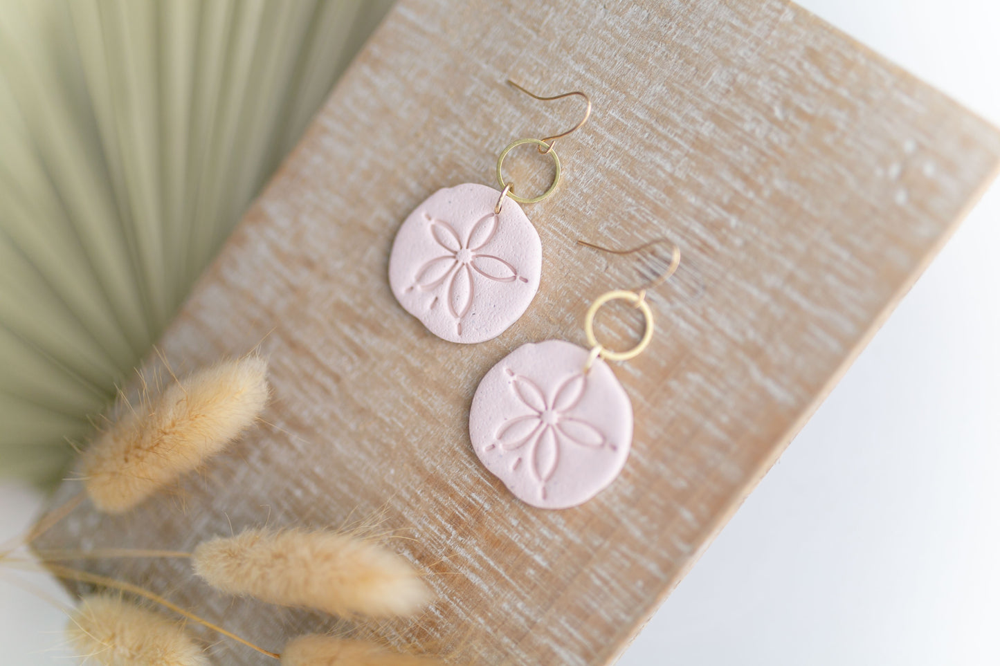 Clay earring | Blush Sand Dollars | Beach Collection