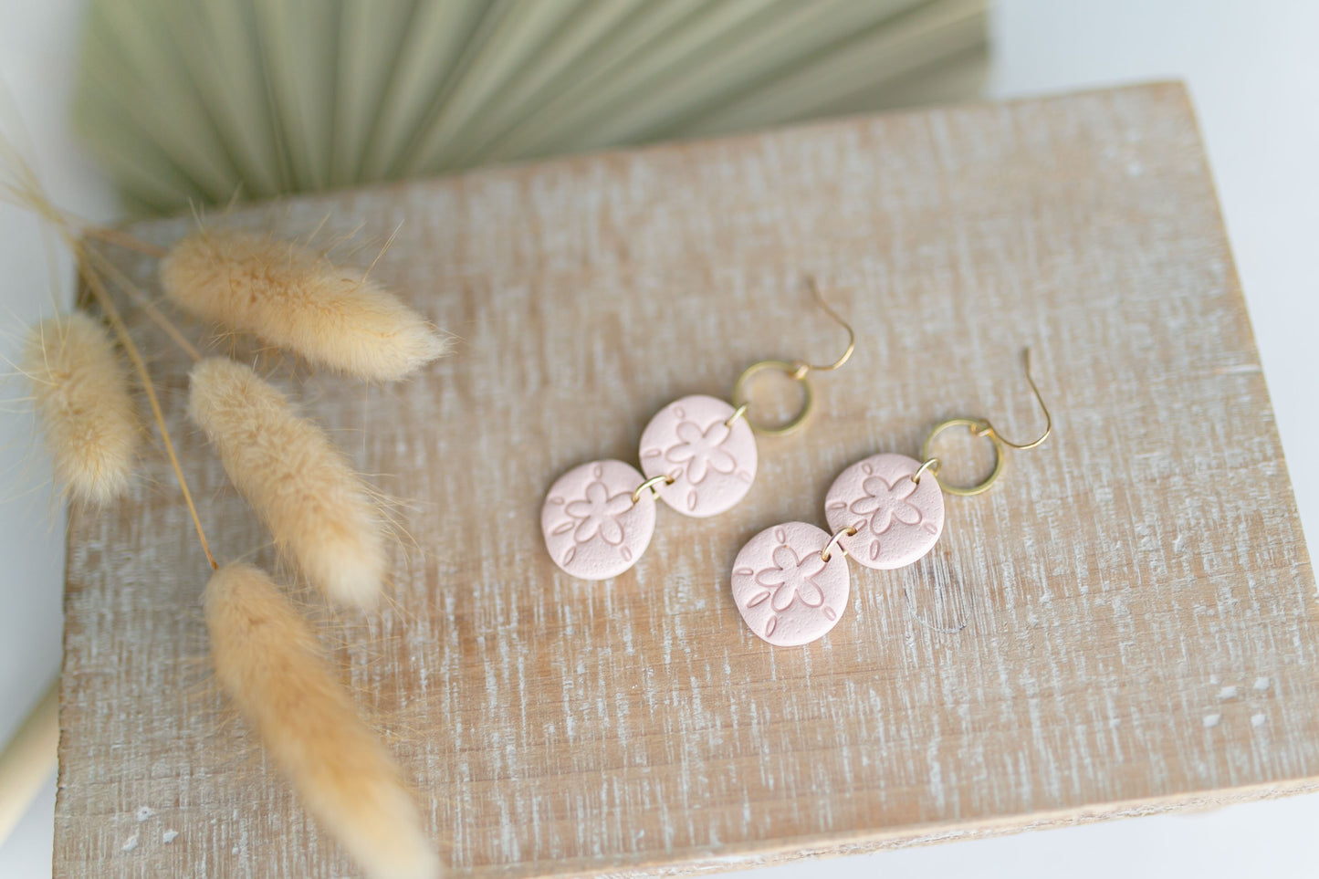 Clay earring | Blush Mini Sand Dollars | Beach Collection