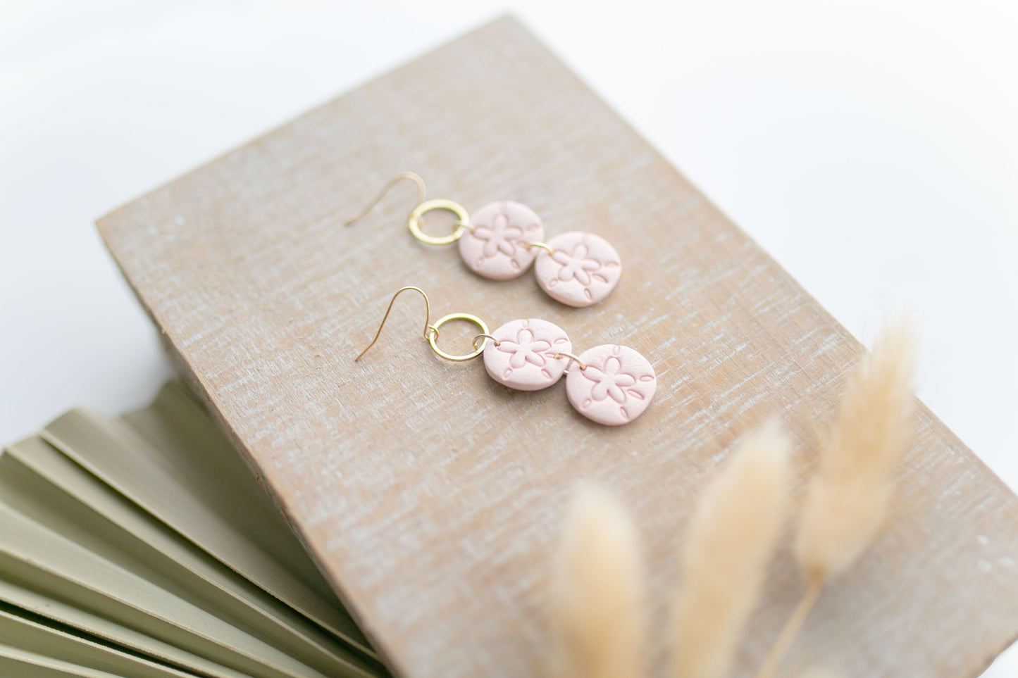 Clay earring | Blush Mini Sand Dollars | Beach Collection