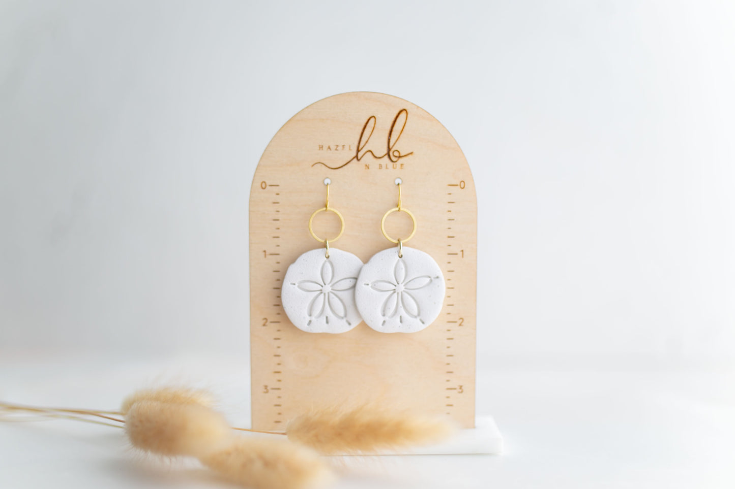 Clay earring | White Sand Dollars | Beach Collection