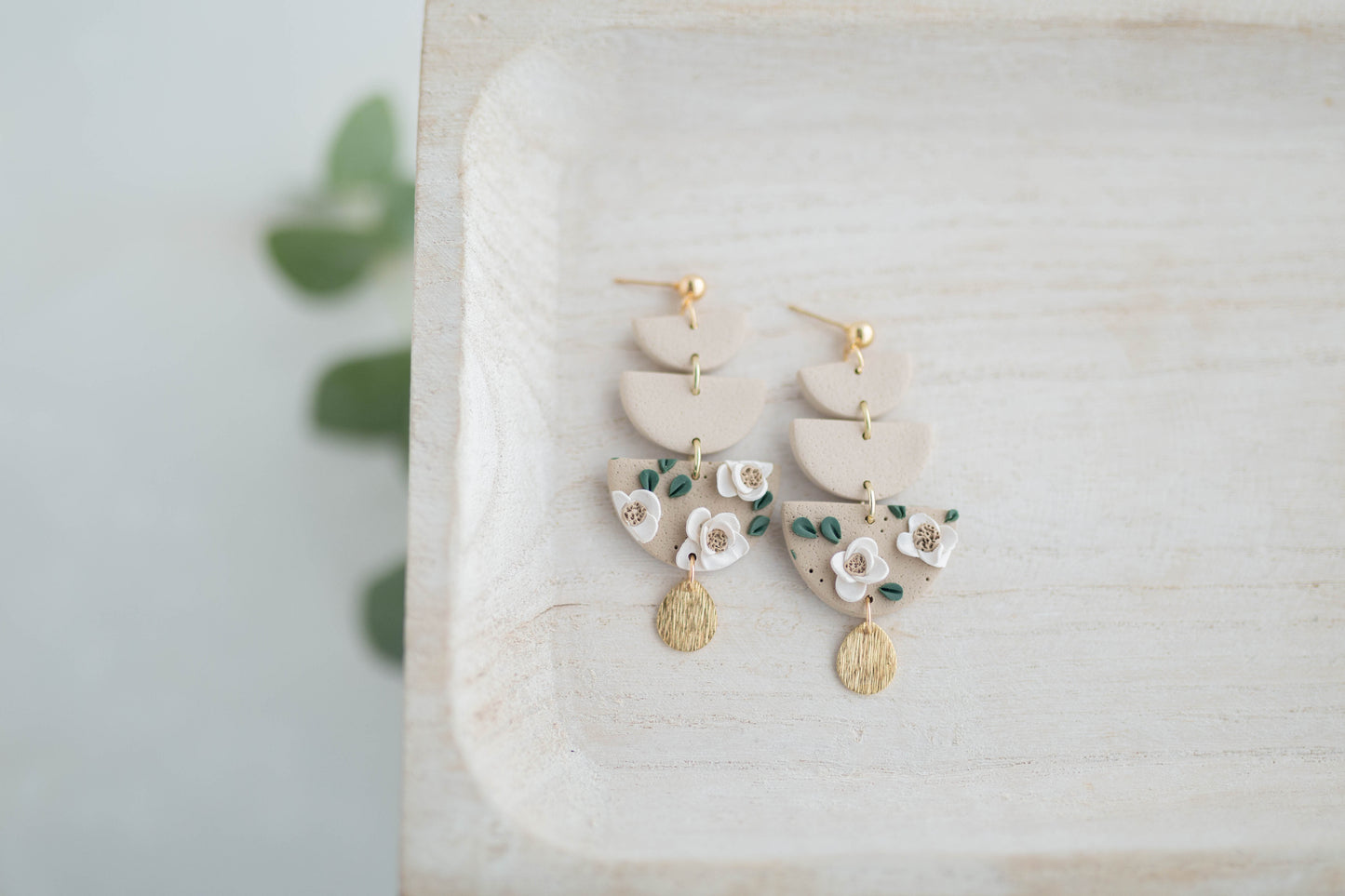 Clay earring | Magnolia - Limited Run | Garden Collection