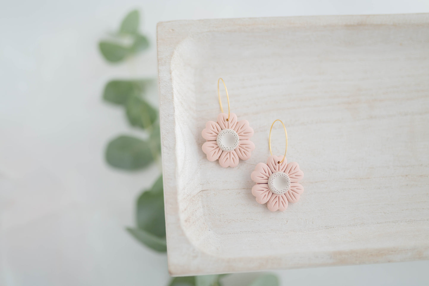 Clay earring | Poppy Hoops | Garden Collection