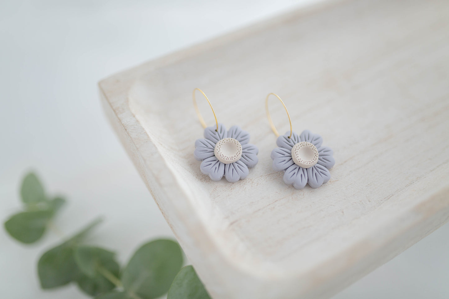 Clay earring | Poppy Hoops | Garden Collection