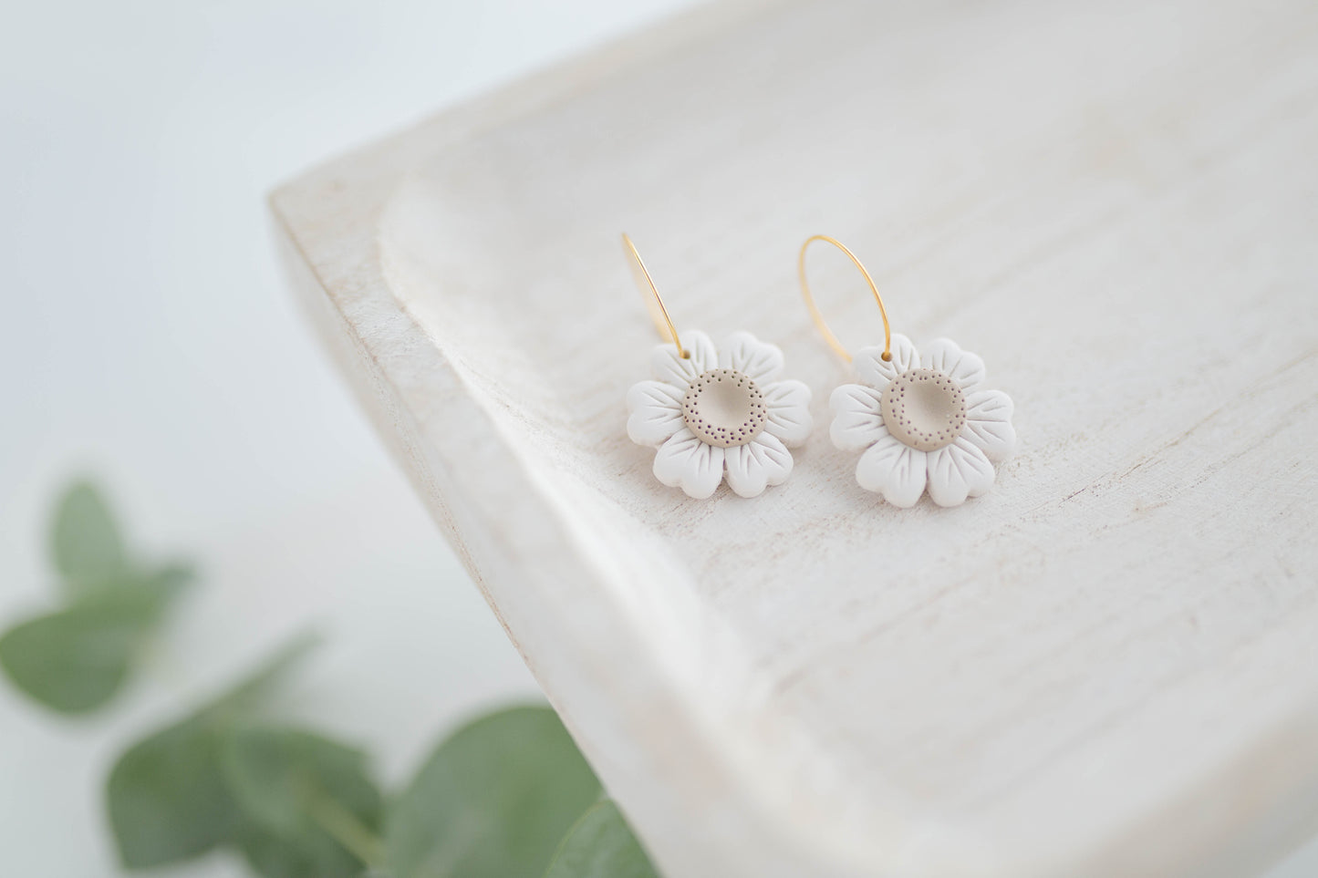 Clay earring | Poppy Hoops | Garden Collection