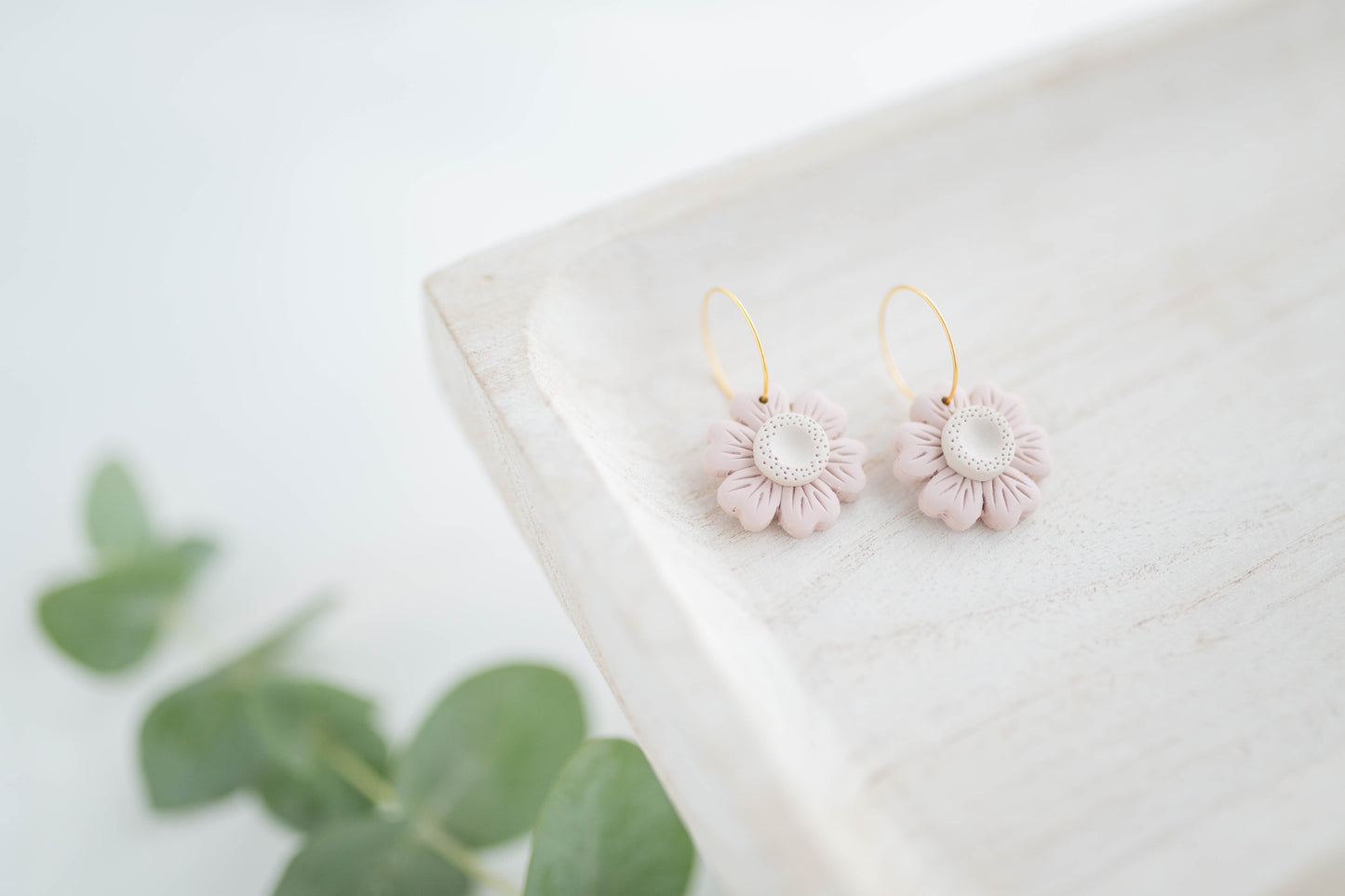 Clay earring | Poppy Hoops | Garden Collection