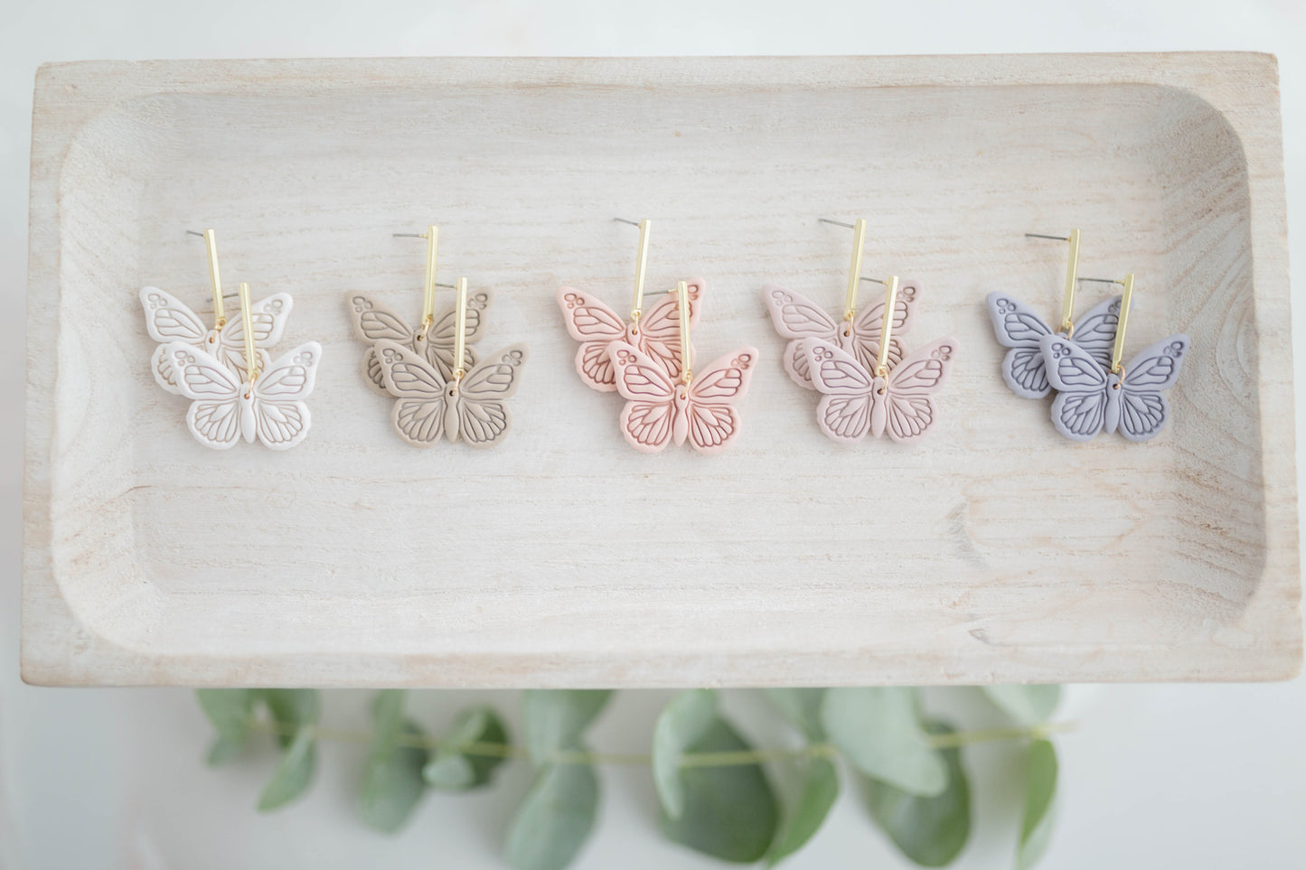 Clay earring | Butterfly Dangles | Garden Collection