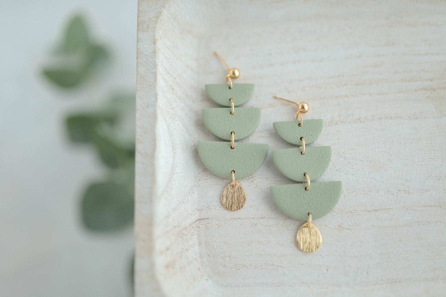 Clay earring | Tiered Dangles | Garden Collection