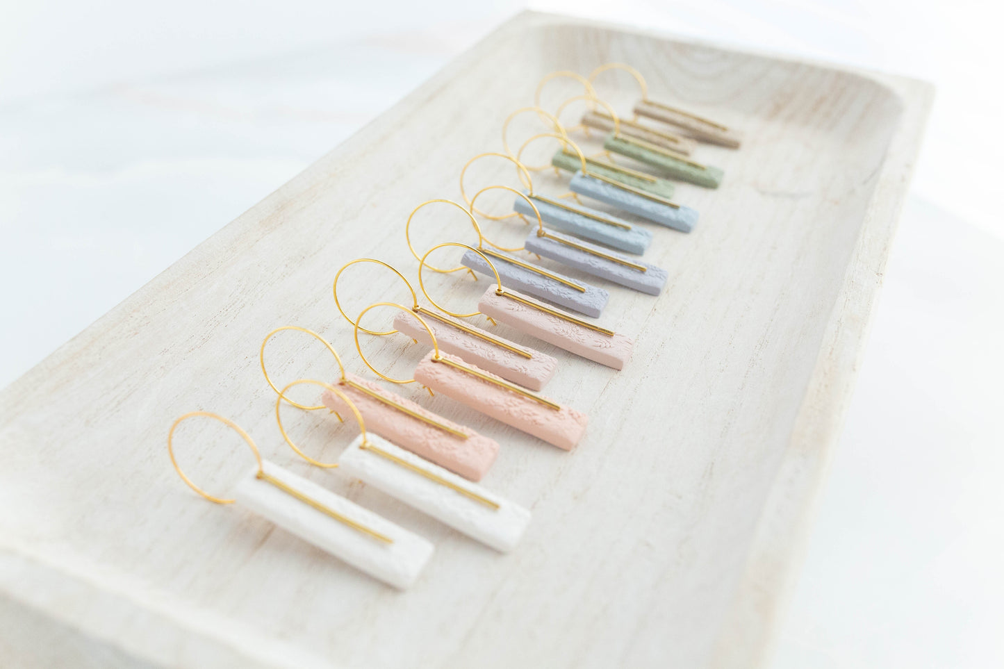 Clay earring | Flower Garden Hoops | Garden Collection