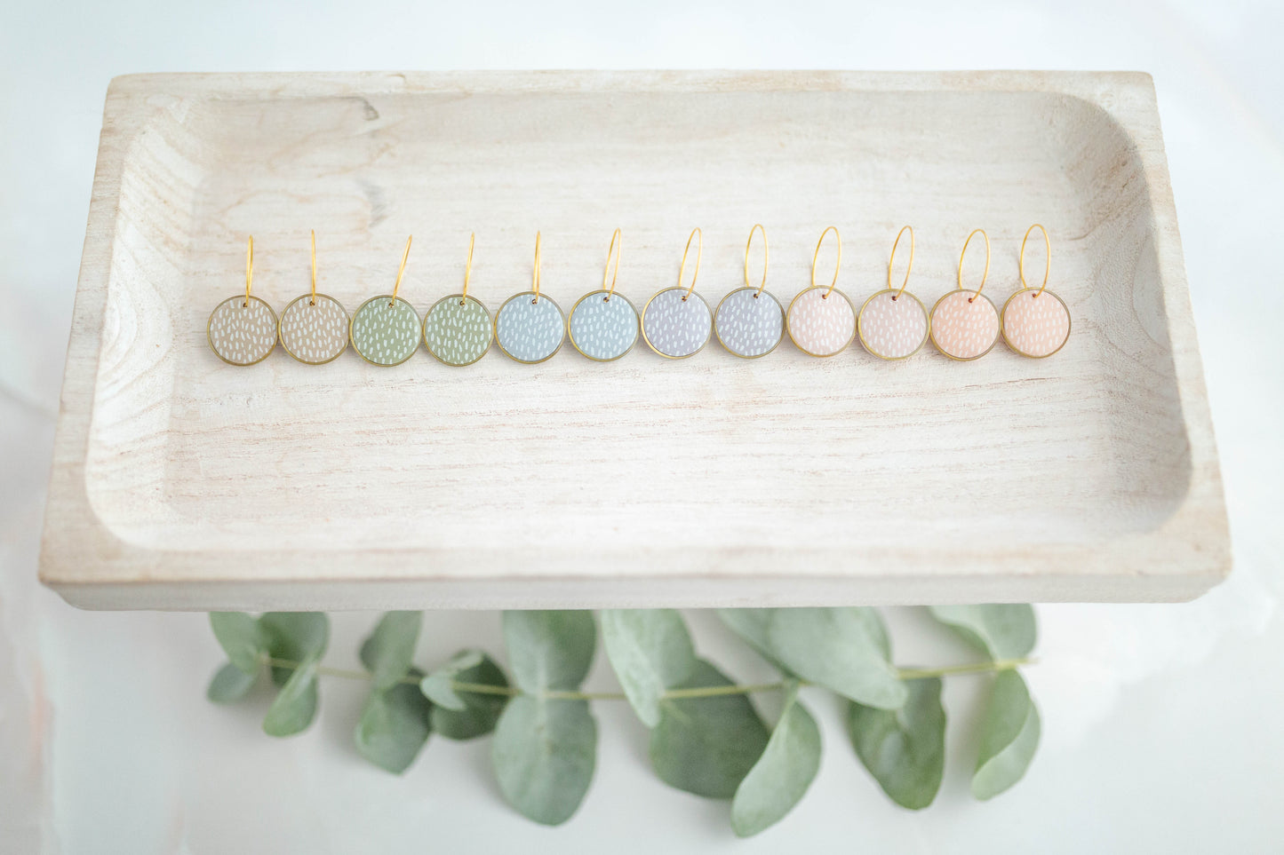 Clay earring | Polka Dot Mini Hoops | Garden Collection