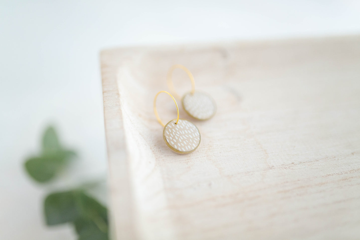 Clay earring | Polka Dot Mini Hoops | Garden Collection