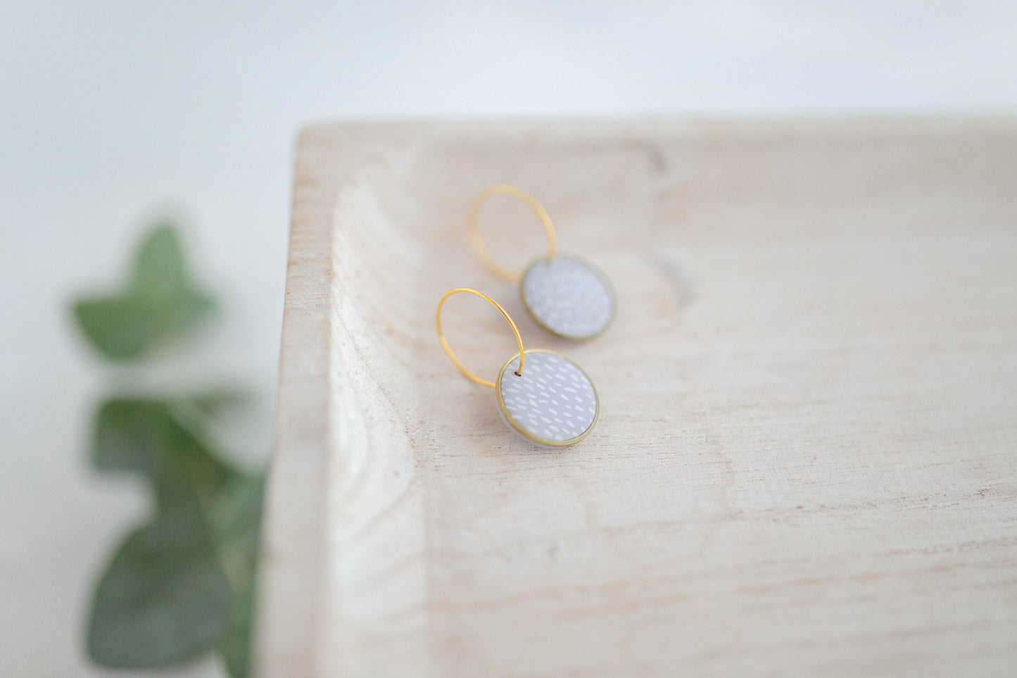 Clay earring | Polka Dot Mini Hoops | Garden Collection