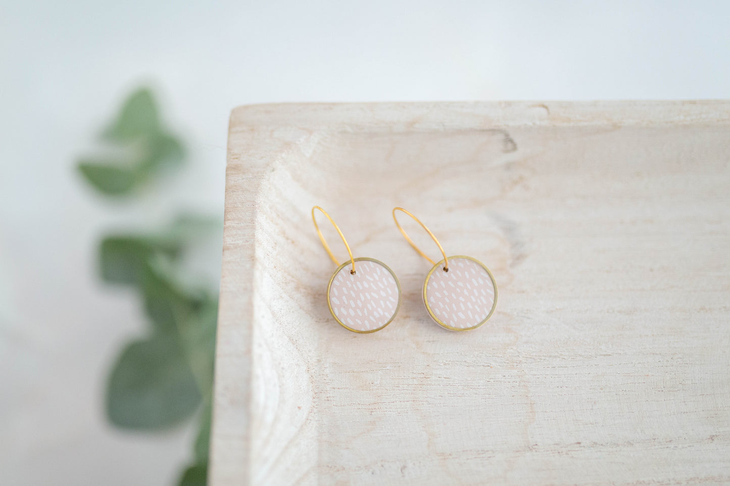 Clay earring | Polka Dot Mini Hoops | Garden Collection