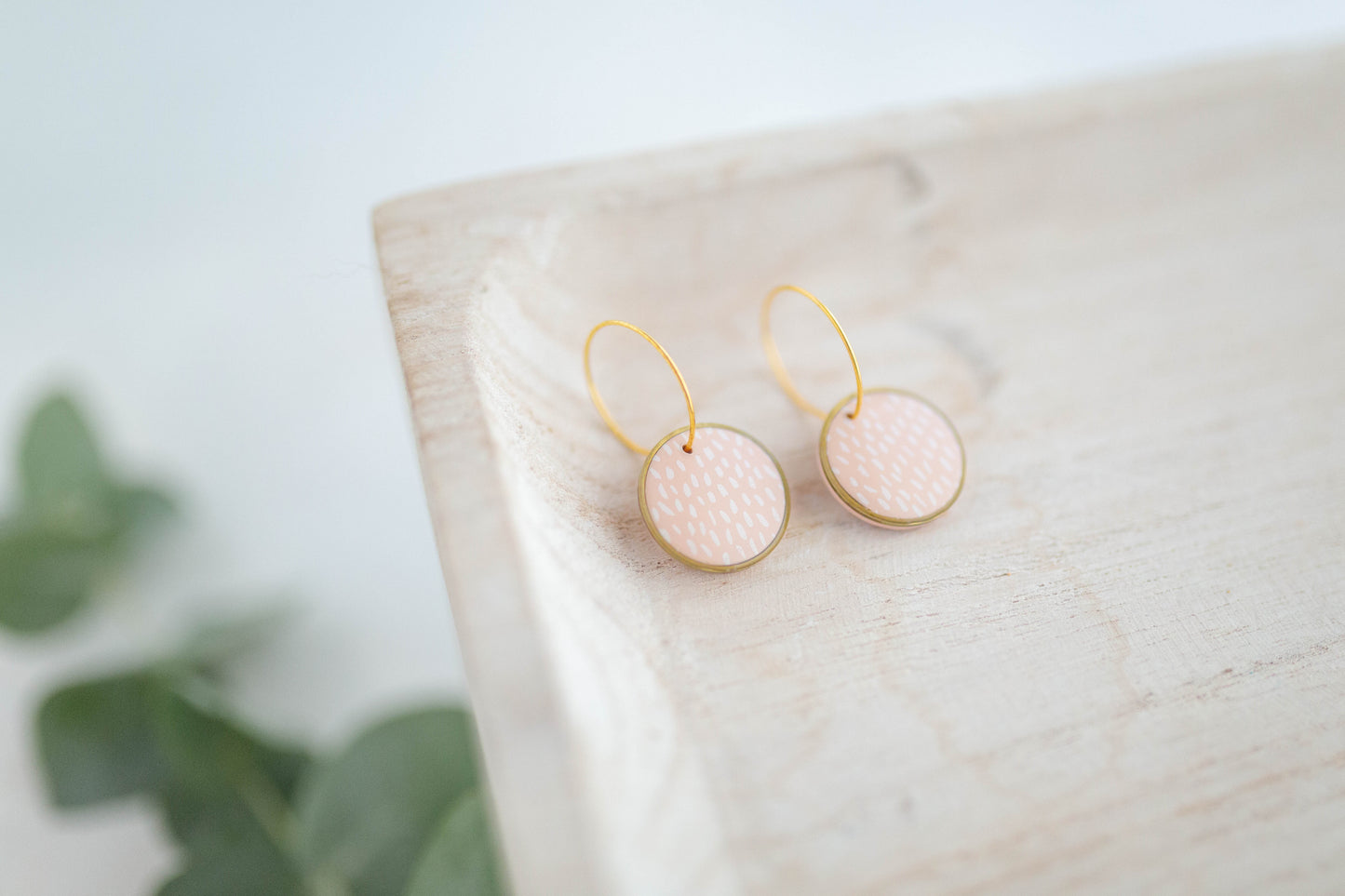 Clay earring | Polka Dot Mini Hoops | Garden Collection