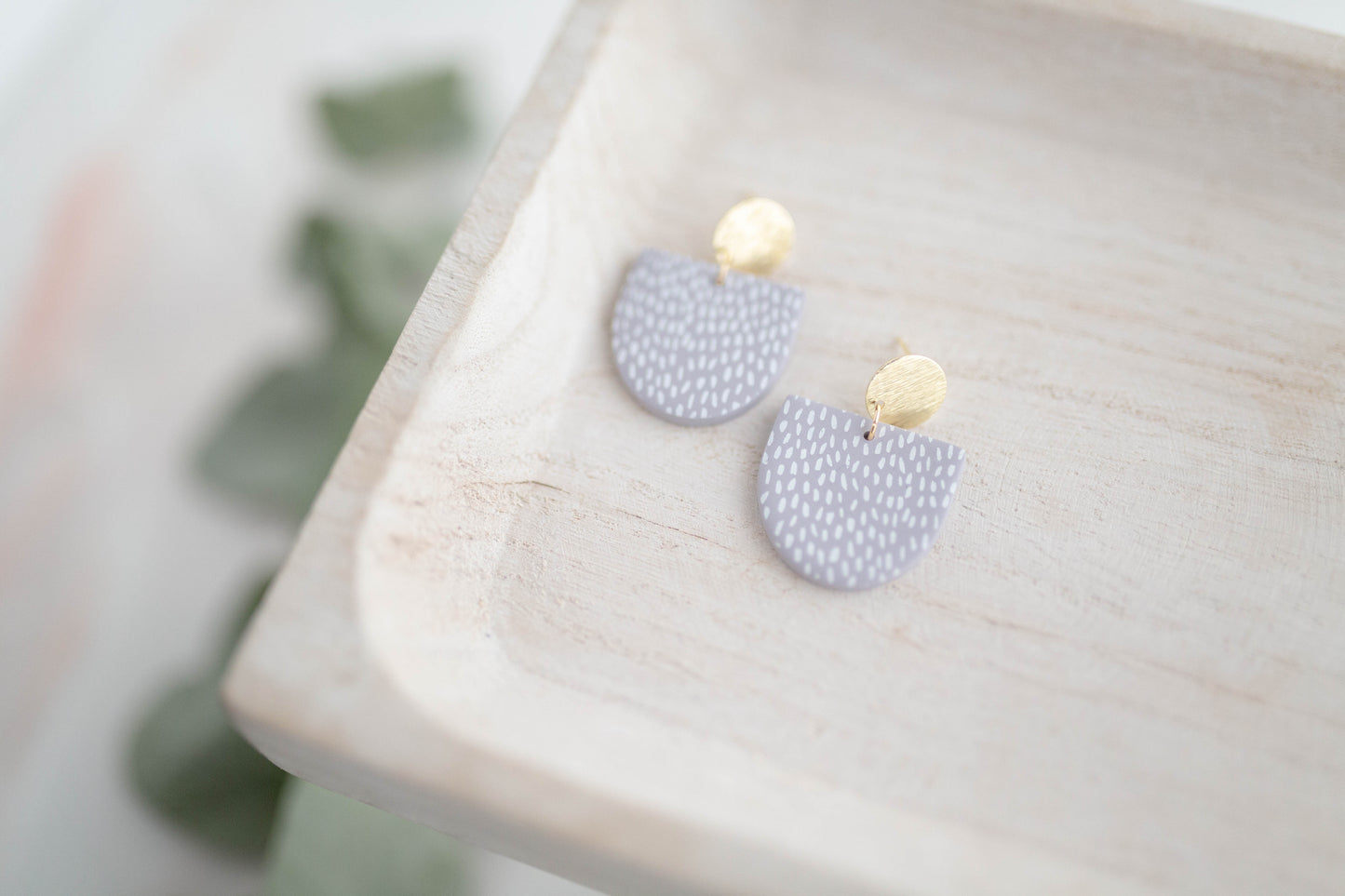 Clay earring | Polka Dot Dangles | Garden Collection