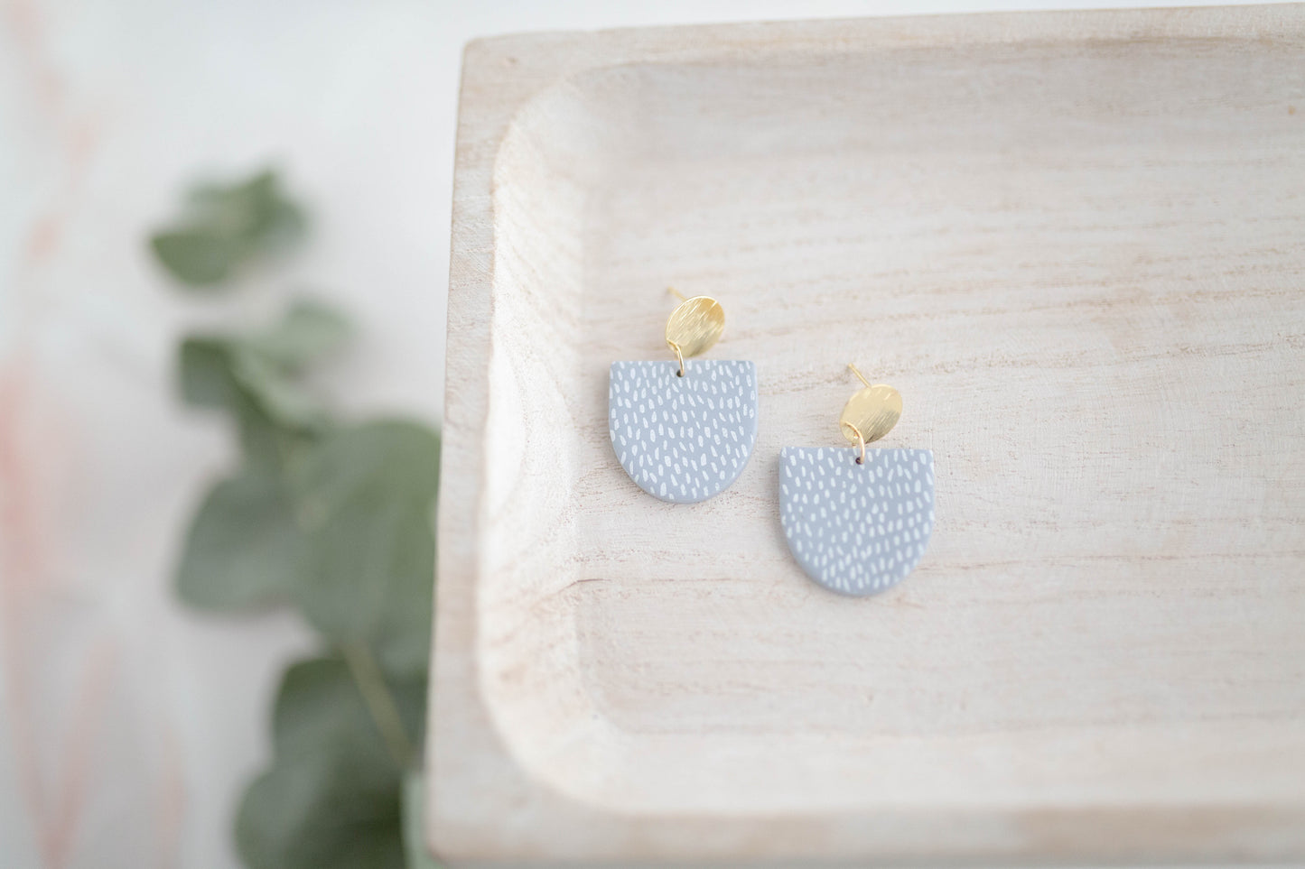 Clay earring | Polka Dot Dangles | Garden Collection