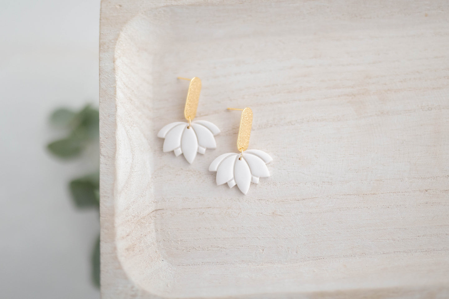 Clay earring | Lotus Drops | Garden Collection