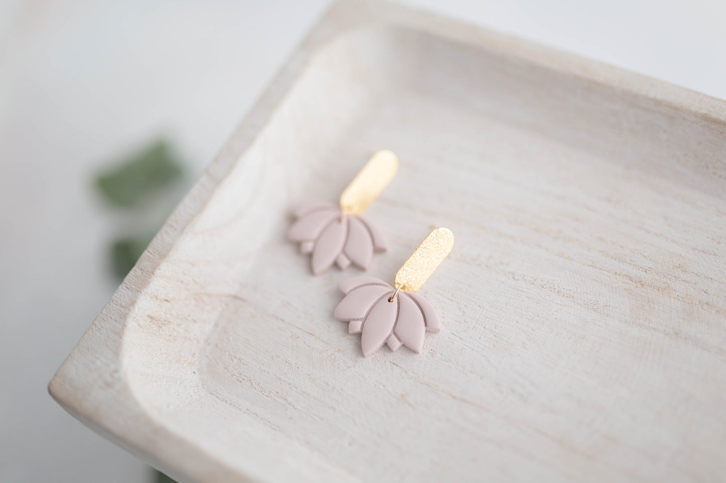 Clay earring | Lotus Drops | Garden Collection