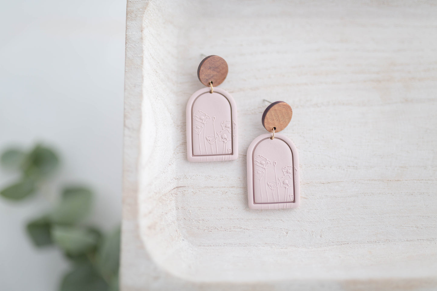 Clay earring | Poppy Garden Dangles | Garden Collection