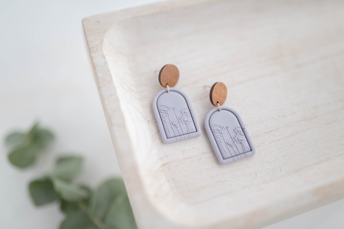Clay earring | Poppy Garden Dangles | Garden Collection