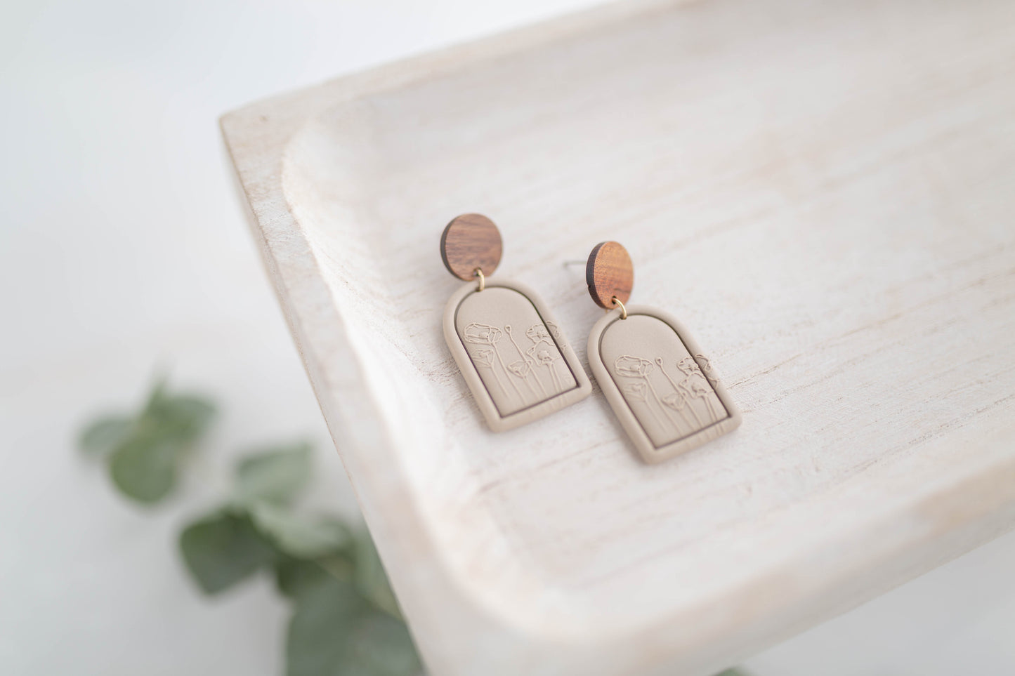 Clay earring | Poppy Garden Dangles | Garden Collection