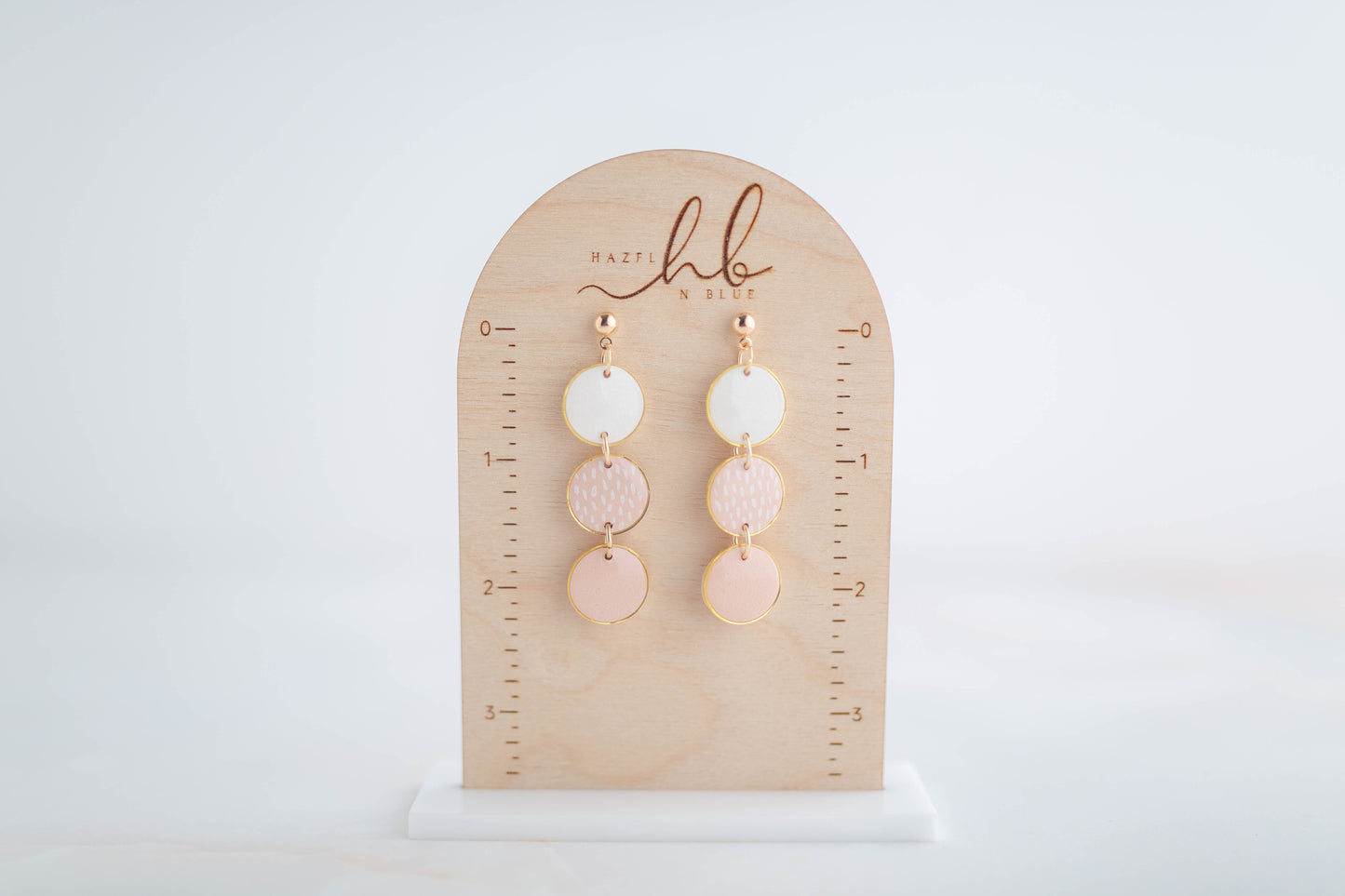 Clay earring | Polka Dot Trio Dangles | Garden Collection