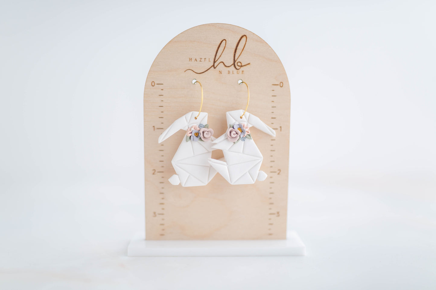 Clay earring | Garden Bunny Hoops | Garden Collection
