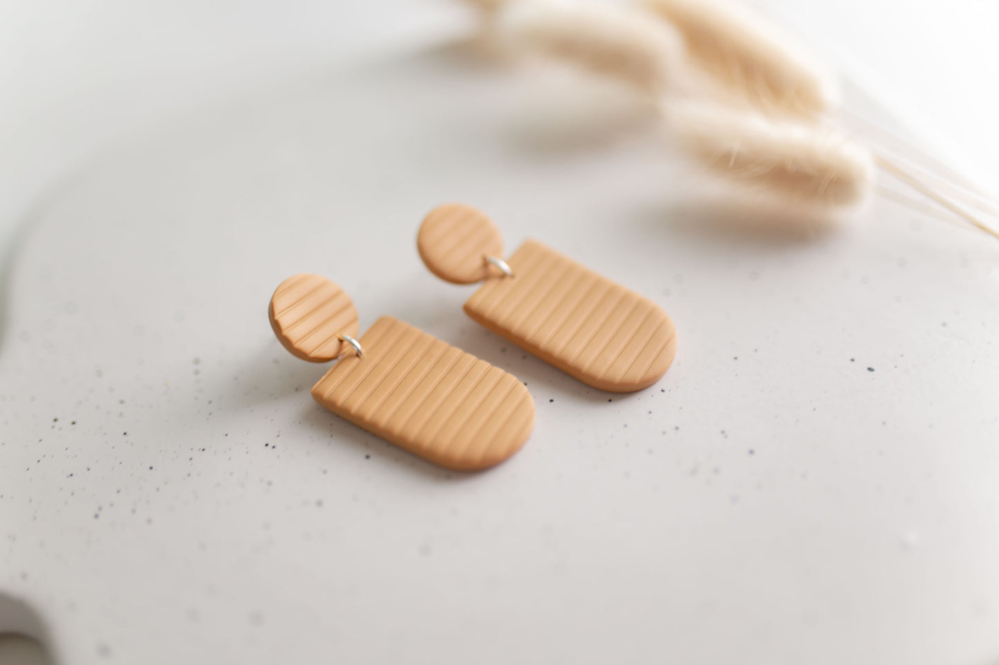Clay earring | Corduroy Dangles | Fall Collection
