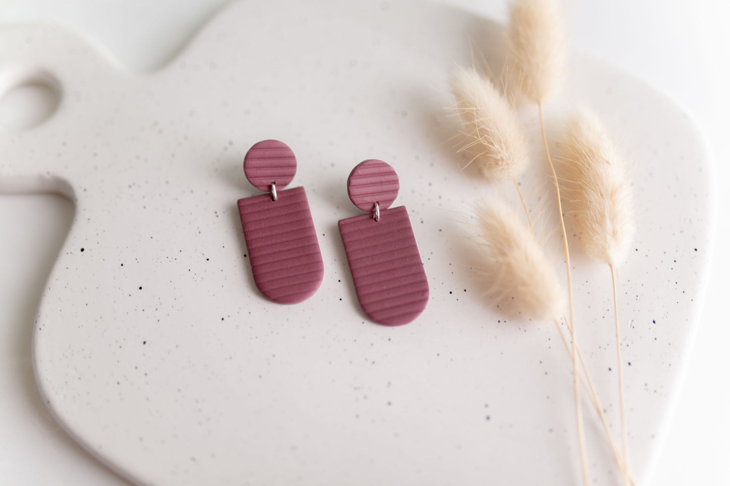 Clay earring | Corduroy Dangles | Fall Collection