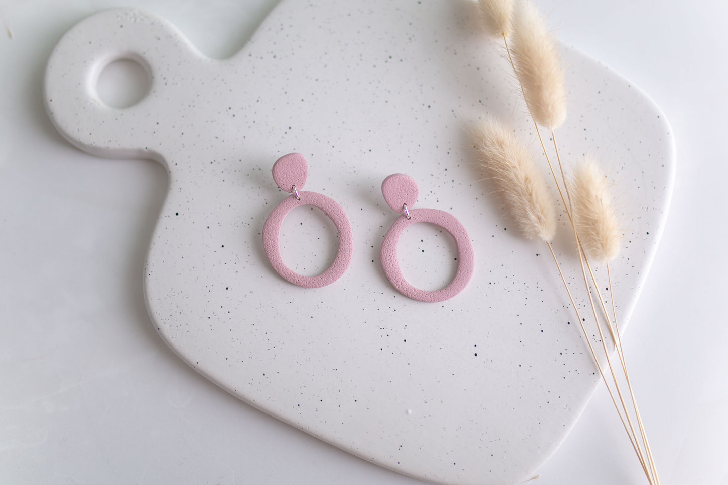 Clay earring | Organic Circle Dangles | Fall Collection