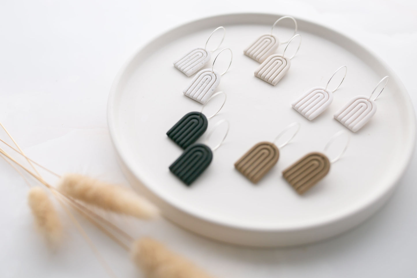 Clay earring | umber mini arches | neutral collection