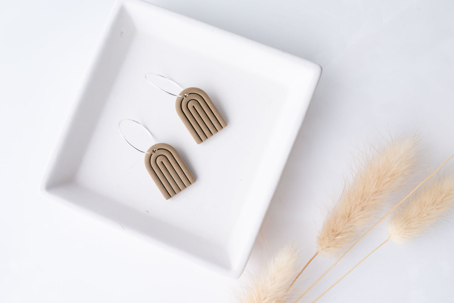 Clay earring | umber mini arches | neutral collection