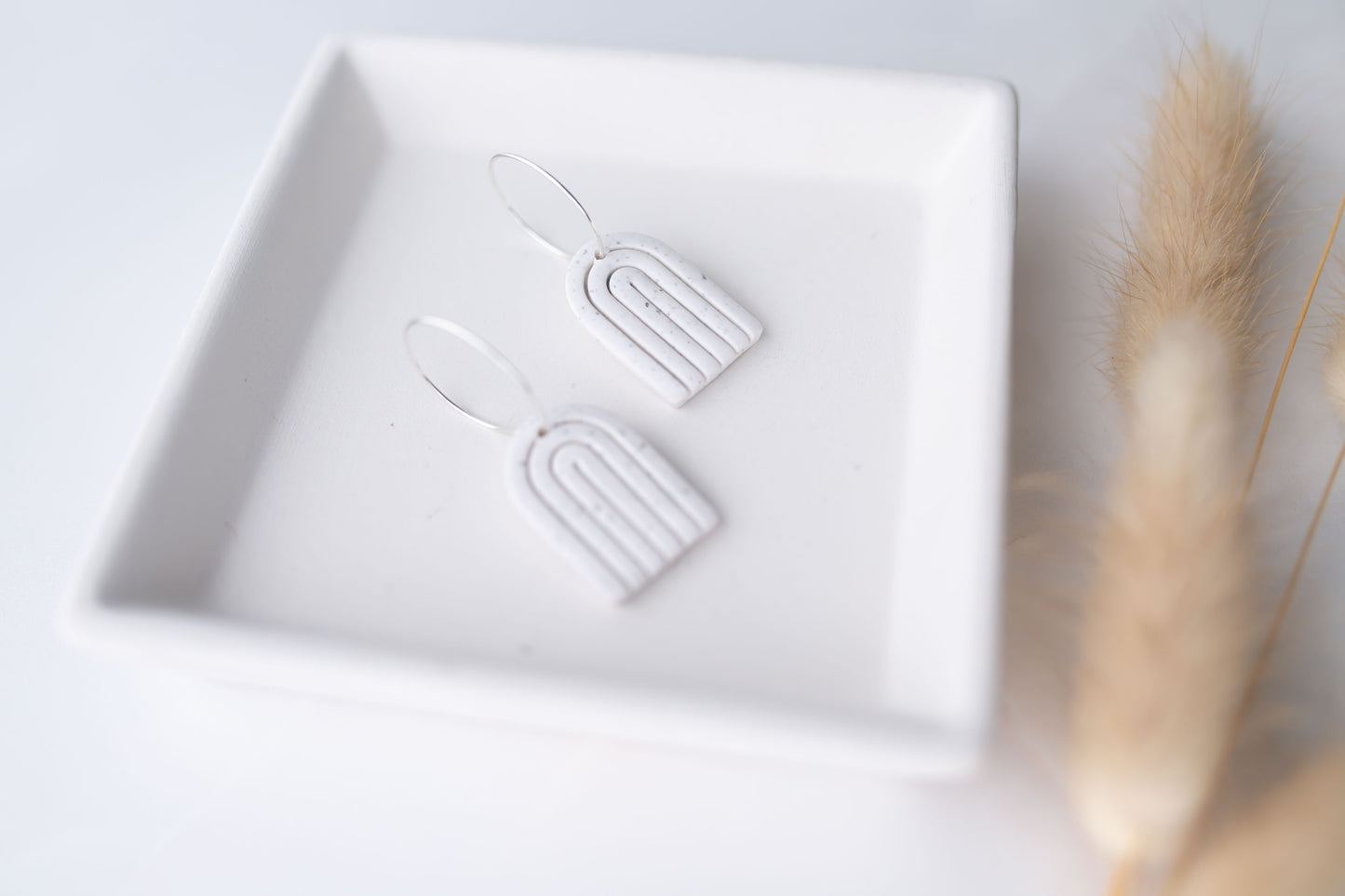 Clay earring | granite mini arches | neutral collection