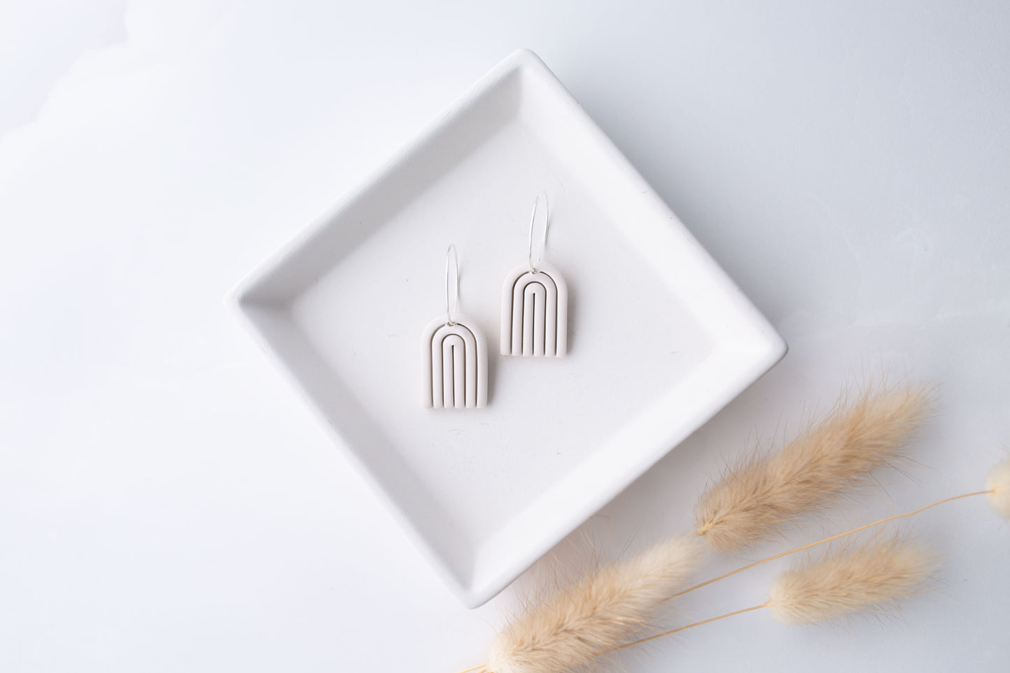 Clay earring | cream mini arches | neutral collection