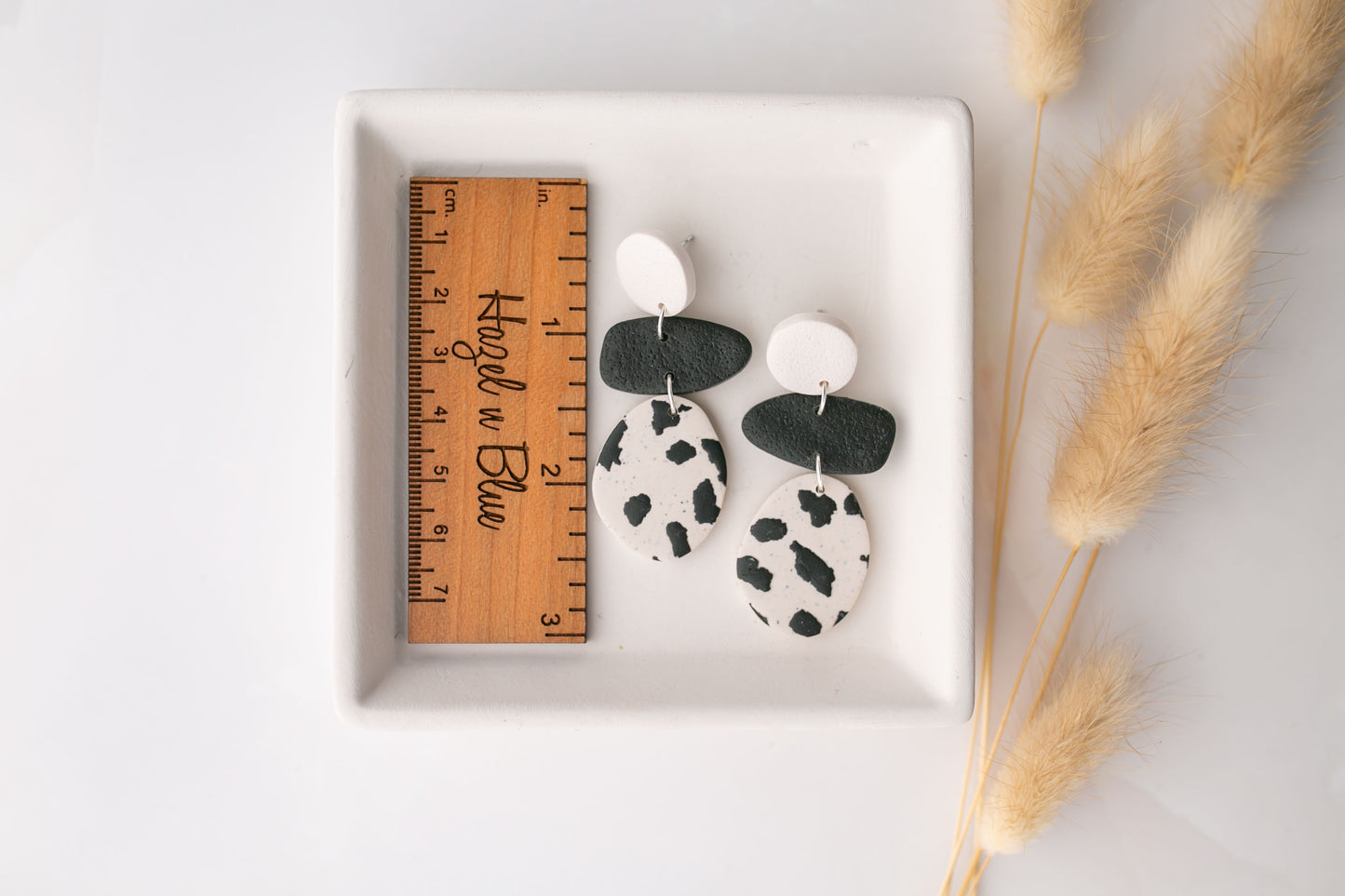 Clay earring | terrazzo organic dangles | neutral collection