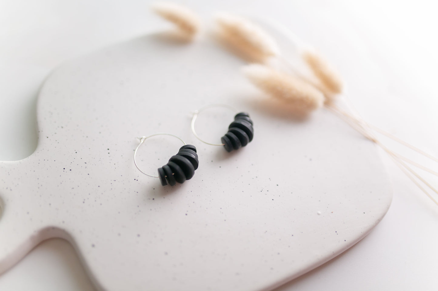 Clay earring | Clay Bead Hoops | Fall Collection