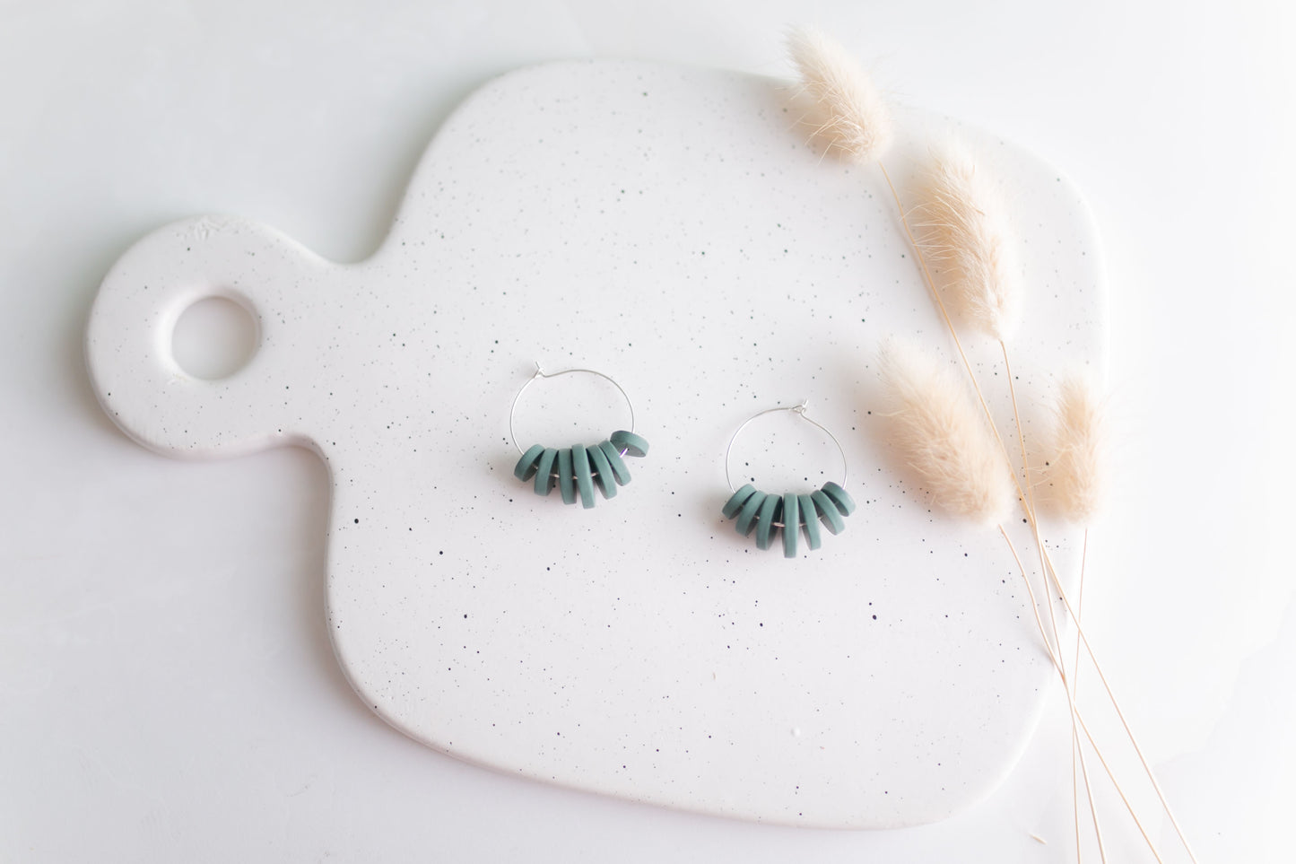 Clay earring | Clay Bead Hoops | Fall Collection