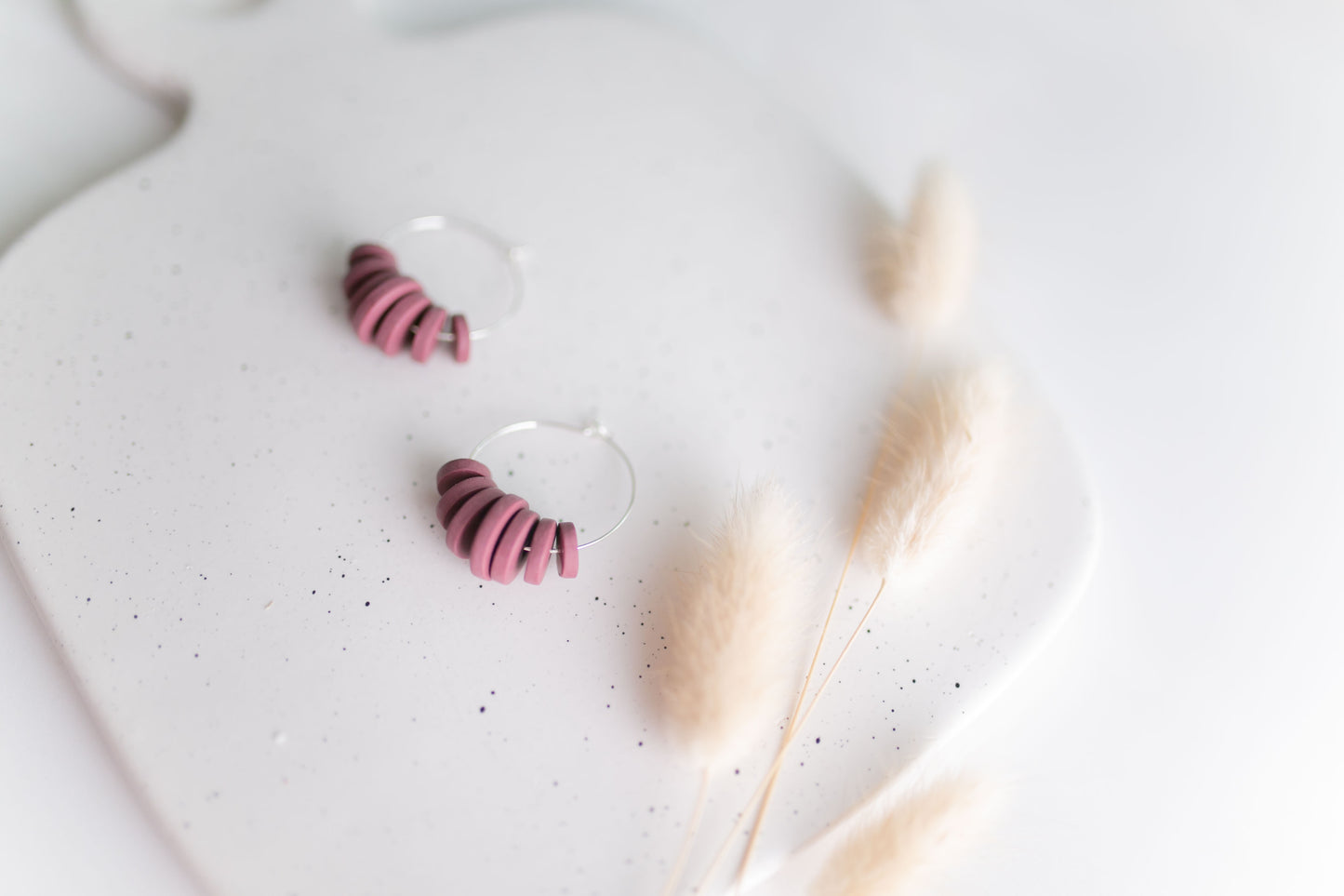 Clay earring | Clay Bead Hoops | Fall Collection