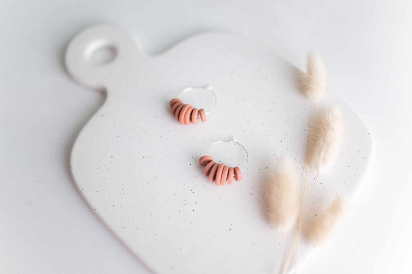 Clay earring | Clay Bead Hoops | Fall Collection