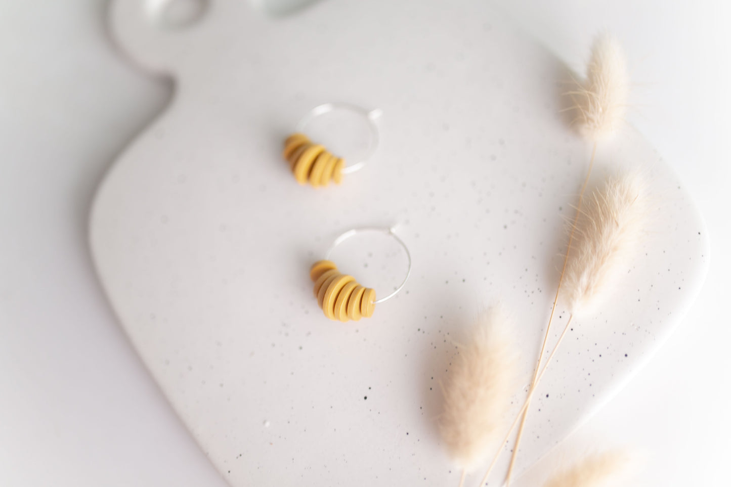 Clay earring | Clay Bead Hoops | Fall Collection